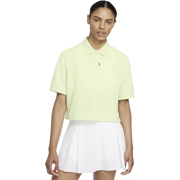Amazon.com: Nike Women's The Golf Cropped Polo Shirt, Lime